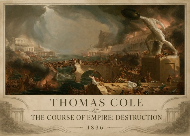 Thomas Cole The Course of Empire: Destruction No3 - Plakát