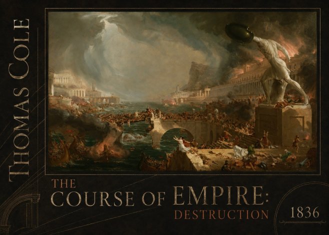 Thomas Cole The Course of Empire: Destruction No4 - Plakát