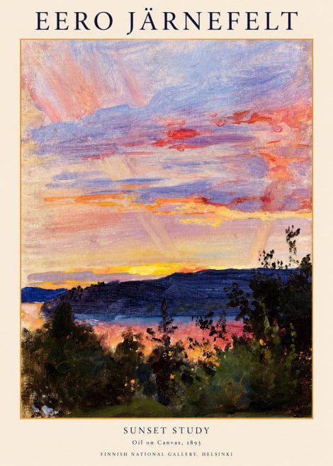 Eero Järnefelt Sunset Study No1 - Plakát