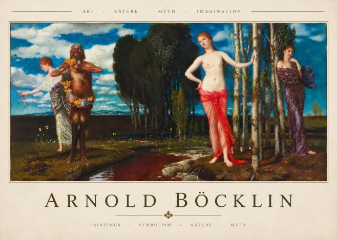 Arnold Böcklin Spring Evening No4 - Plakát