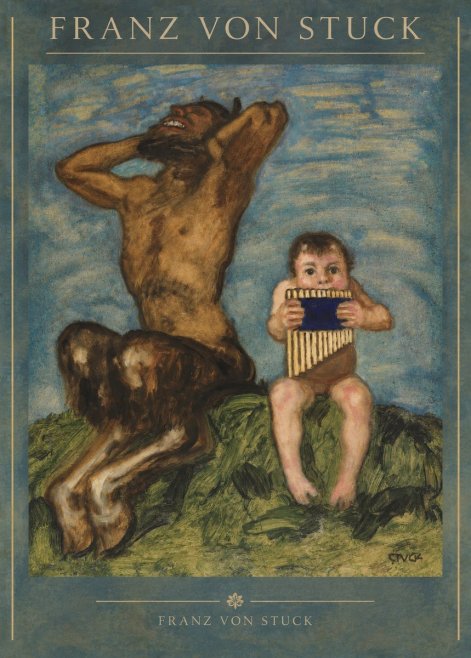 Franz von Stuck Laughing Faun and Playing Putto No2 - Plakát
