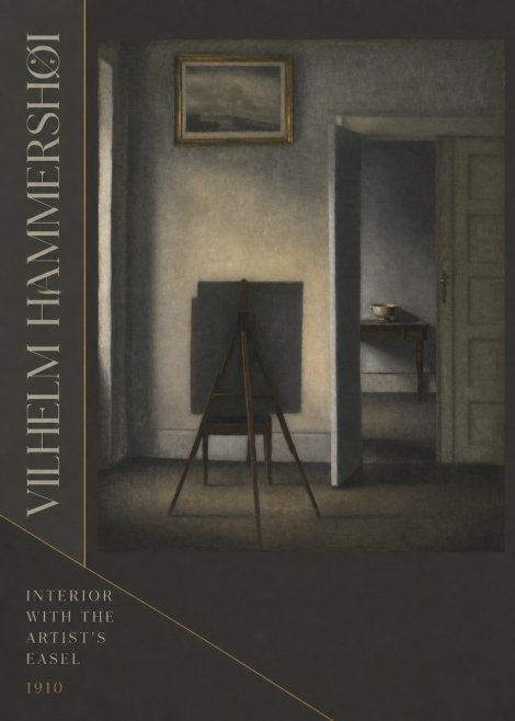 Vilhelm Hammershøi Interior with the Artist's Easel II No6 - Plakát