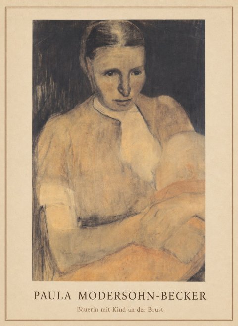 Paula Modersohn-Becker Bäuerin Mit Kind an Der Brust No3 - Plakát