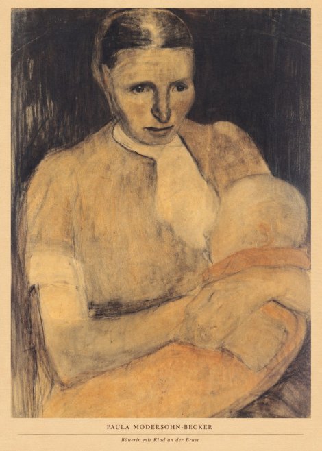 Paula Modersohn-Becker Bäuerin Mit Kind an Der Brust No6 - Plakát