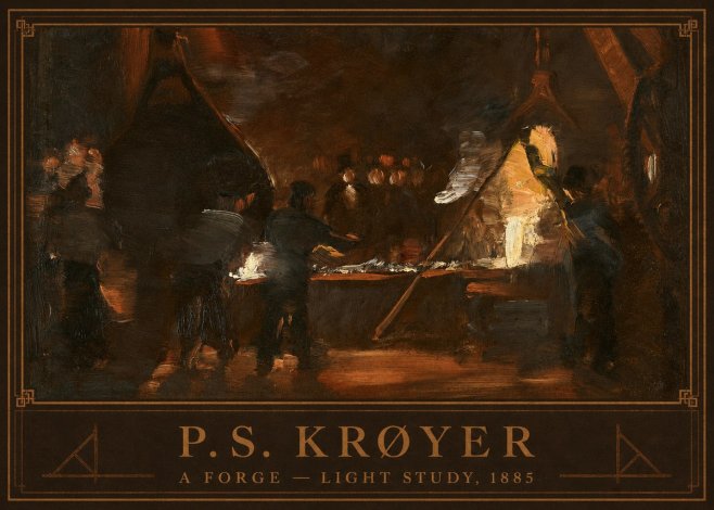 P.S. Krøyer A Forge — Light Study, 1885 No1 - Plakát