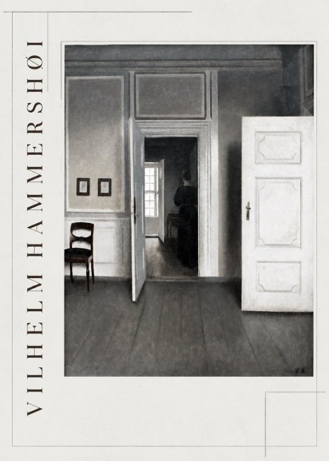 Vilhelm Hammershøi Interior with a Woman Seen from Behind No2 - Plakát