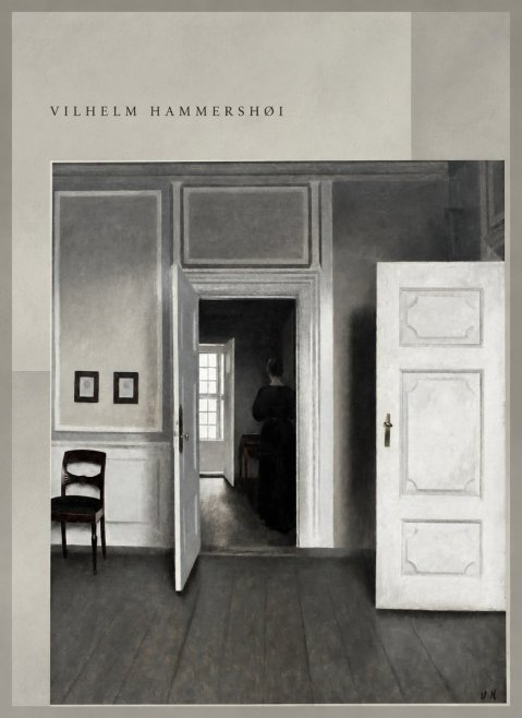 Vilhelm Hammershøi Interior with a Woman Seen from Behind No5 - Plakát