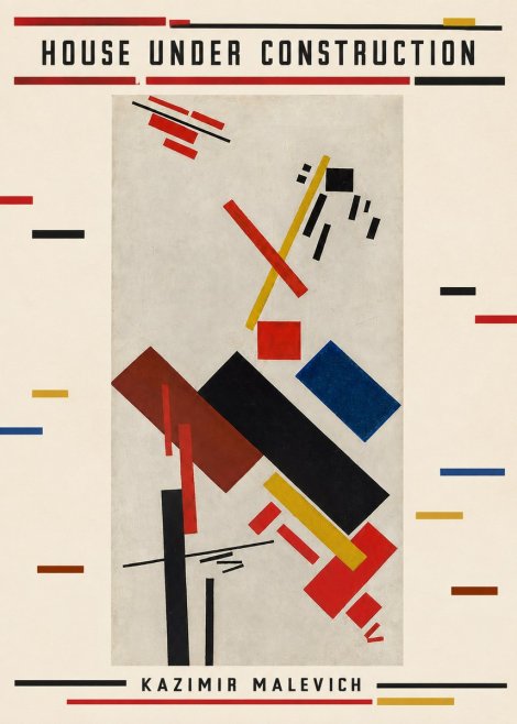 Kazimir Malevich House Under Construction No5 - Plakát