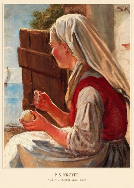 P.S. Krøyer Young Fisher Girl No5 - Plakát
