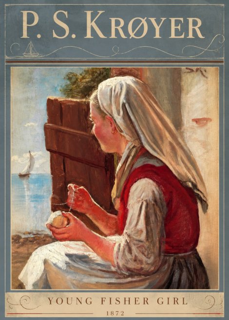 P.S. Krøyer Young Fisher Girl No6 - Plakát