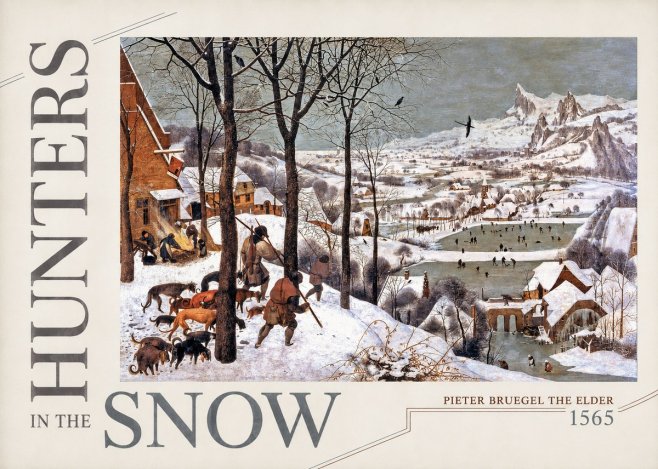 Pieter Bruegel Hunters in the Snow No5 - Plakát