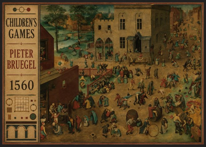Pieter Bruegel Children's Games IV No3 - Plakát