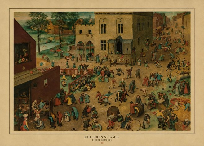 Pieter Bruegel Children's Games IV No4 - Plakát