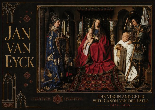 Jan van Eyck The Virgin and Child with Canon Van Der Paele No6 - Plakát