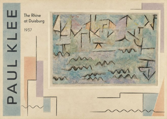 Paul Klee The Rhine at Duisburg No2 - Plakát
