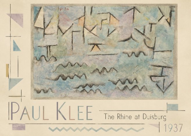 Paul Klee The Rhine at Duisburg No3 - Plakát