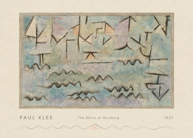 Paul Klee The Rhine at Duisburg No4 - Plakát