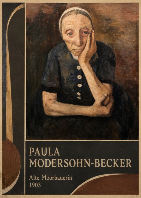 Paula Modersohn-Becker Alte Moorbäuerin No2 - Plakát
