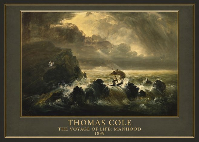 Thomas Cole The Voyage of Life: Manhood IV No1 - Plakát