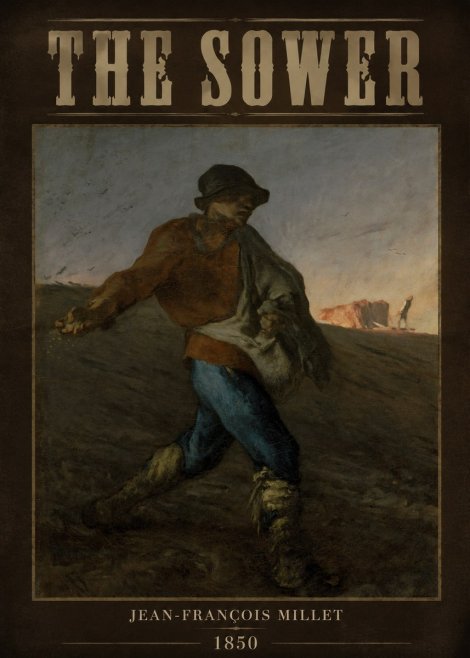 Jean-François Millet The Sower II No3 - Plakát