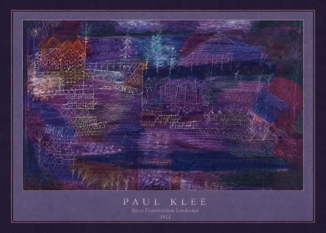 Paul Klee River Construction Landscape No4 - Plakát