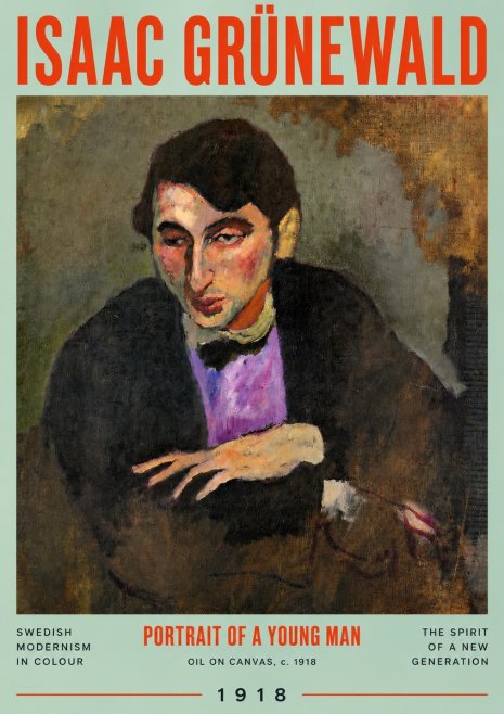 Isaac Grünewald Portrait of a Young Man No4 - Plakát