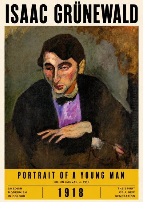 Isaac Grünewald Portrait of a Young Man No6 - Plakát