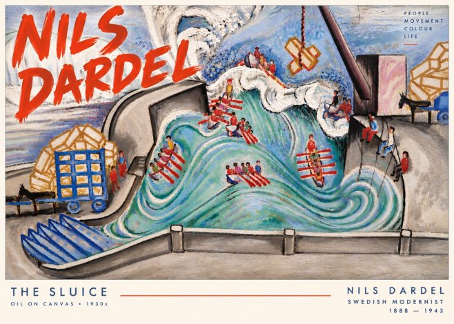 Nils Dardel The Sluice No6 - Plakát