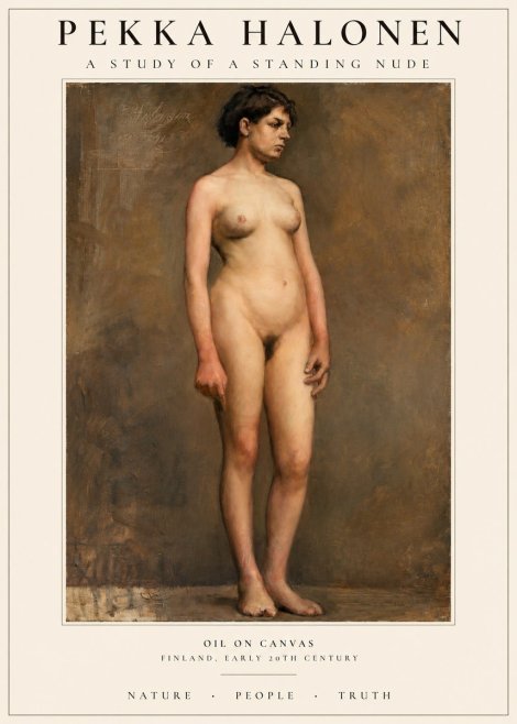 Pekka Halonen A Study of a Standing Nude No1 - Plakát