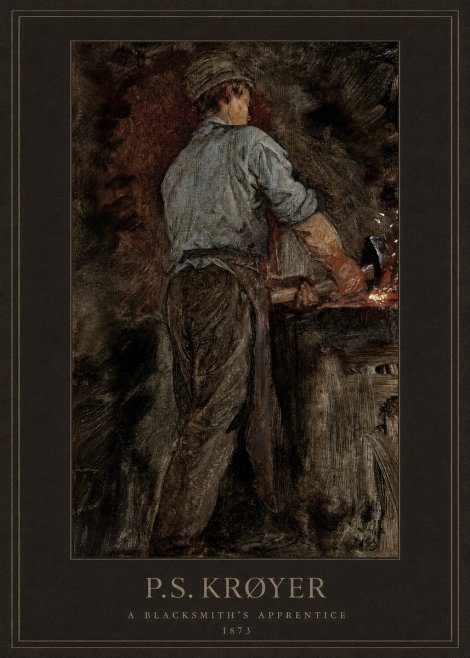 P.S. Krøyer A Blacksmith's Apprentice No3 - Plakát