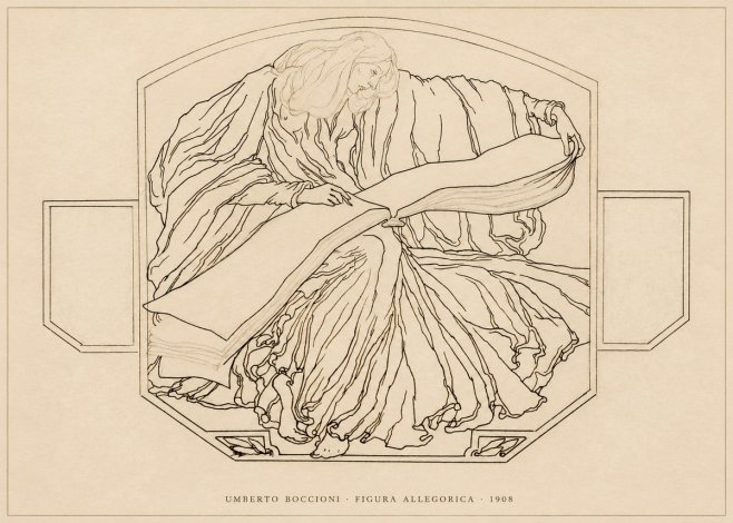 Umberto Boccioni Figura Allegorica No5 - Plakát