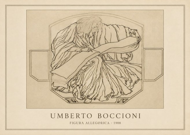 Umberto Boccioni Figura Allegorica No6 - Plakát