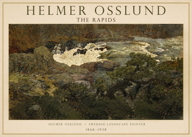 Helmer Osslund The Rapids No1 - Plakát