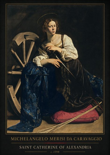 Michelangelo Merisi da Caravaggio Saint Catherine of Alexandria II No1 - Plakát