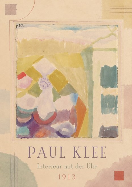Paul Klee Interieur Mit Der Uhr I No1 - Plakát