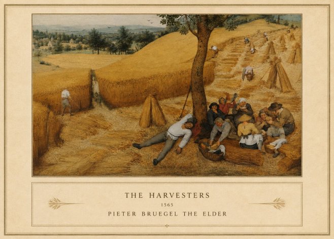 Pieter Bruegel The Harvesters V No5 - Plakát