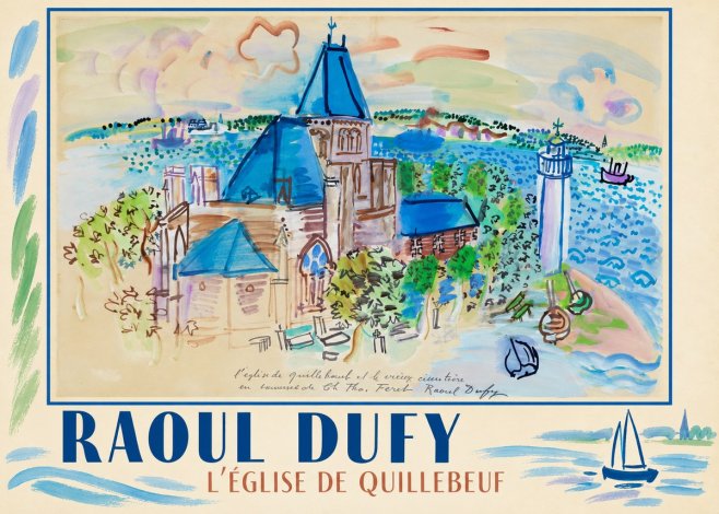 Raoul Dufy L'église De Quillebeuf No2 - Plakát