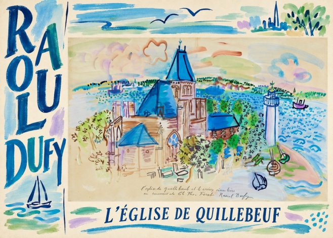 Raoul Dufy L'église De Quillebeuf No6 - Plakát