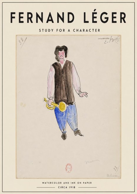 Fernand Léger Study for a Character I No4 - Plakát