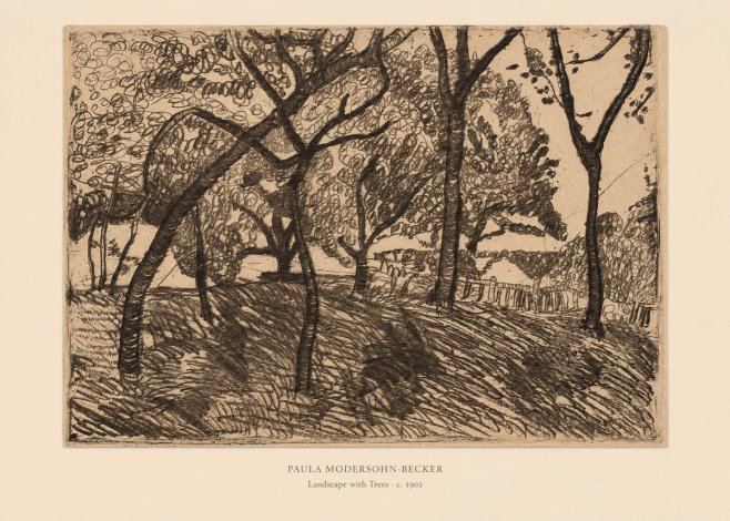 Paula Modersohn-Becker Landscape with Trees No6 - Plakát