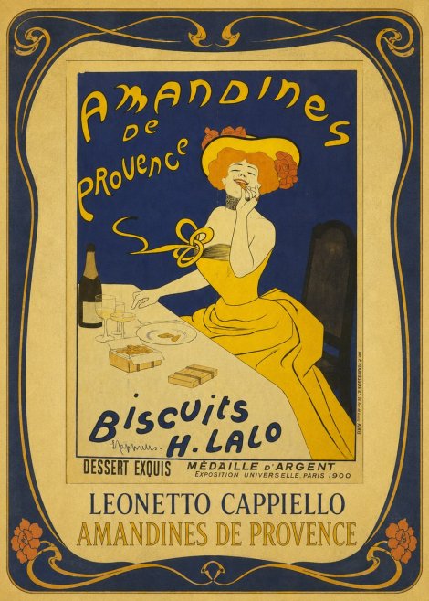 Leonetto Cappiello Amandines De Provence Biscuits H. Lalo III No1 - Plakát