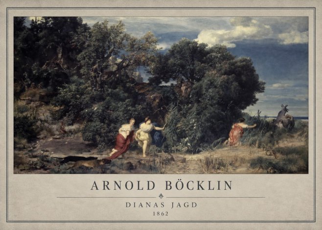Arnold Böcklin Dianas Jagd No1 - Plakát
