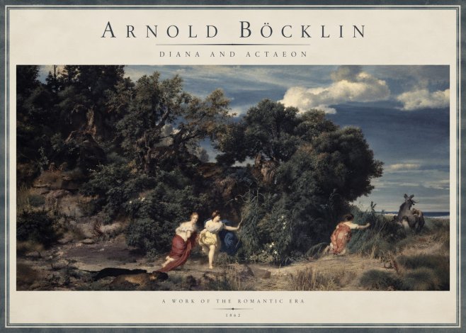 Arnold Böcklin Dianas Jagd No6 - Plakát