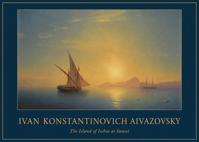 Ivan Konstantinovich Aivazovsky The Island of Ischia at Sunset No1 - Plakát