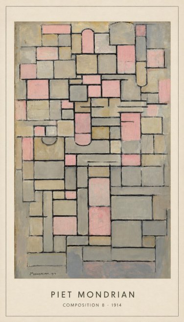 Piet Mondrian Composition 8 No4 - Plakát