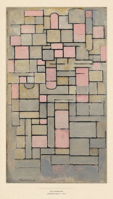 Piet Mondrian Composition 8 No6 - Plakát