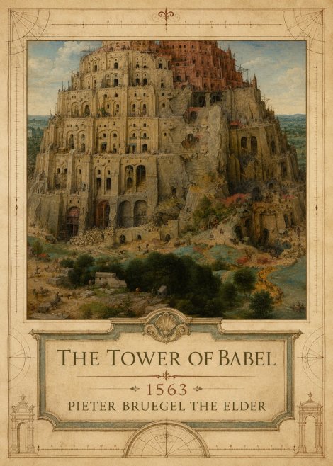 Pieter Bruegel The Tower of Babel XVII No3 - Plakát