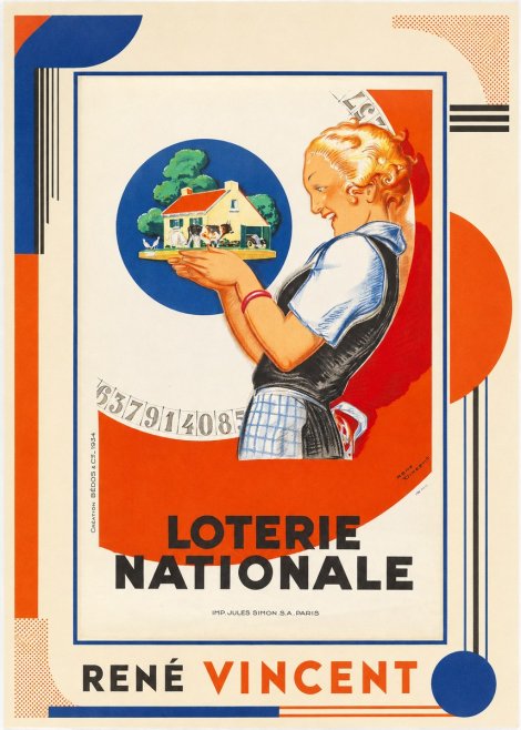 René Vincent Lotterie Nationale No1 - Plakát