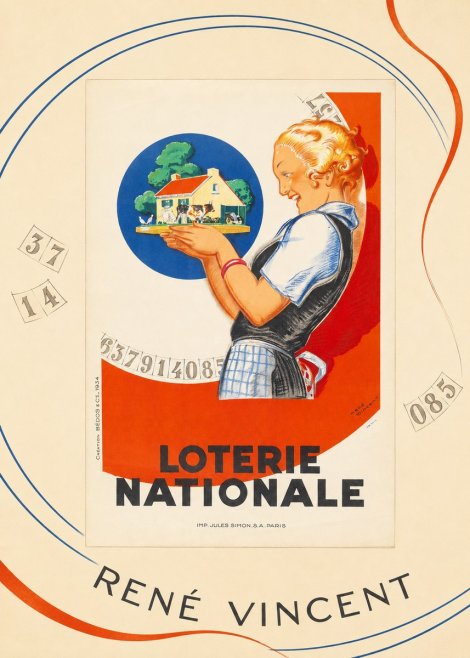René Vincent Lotterie Nationale No5 - Plakát