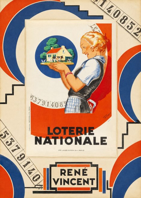 René Vincent Lotterie Nationale No6 - Plakát
